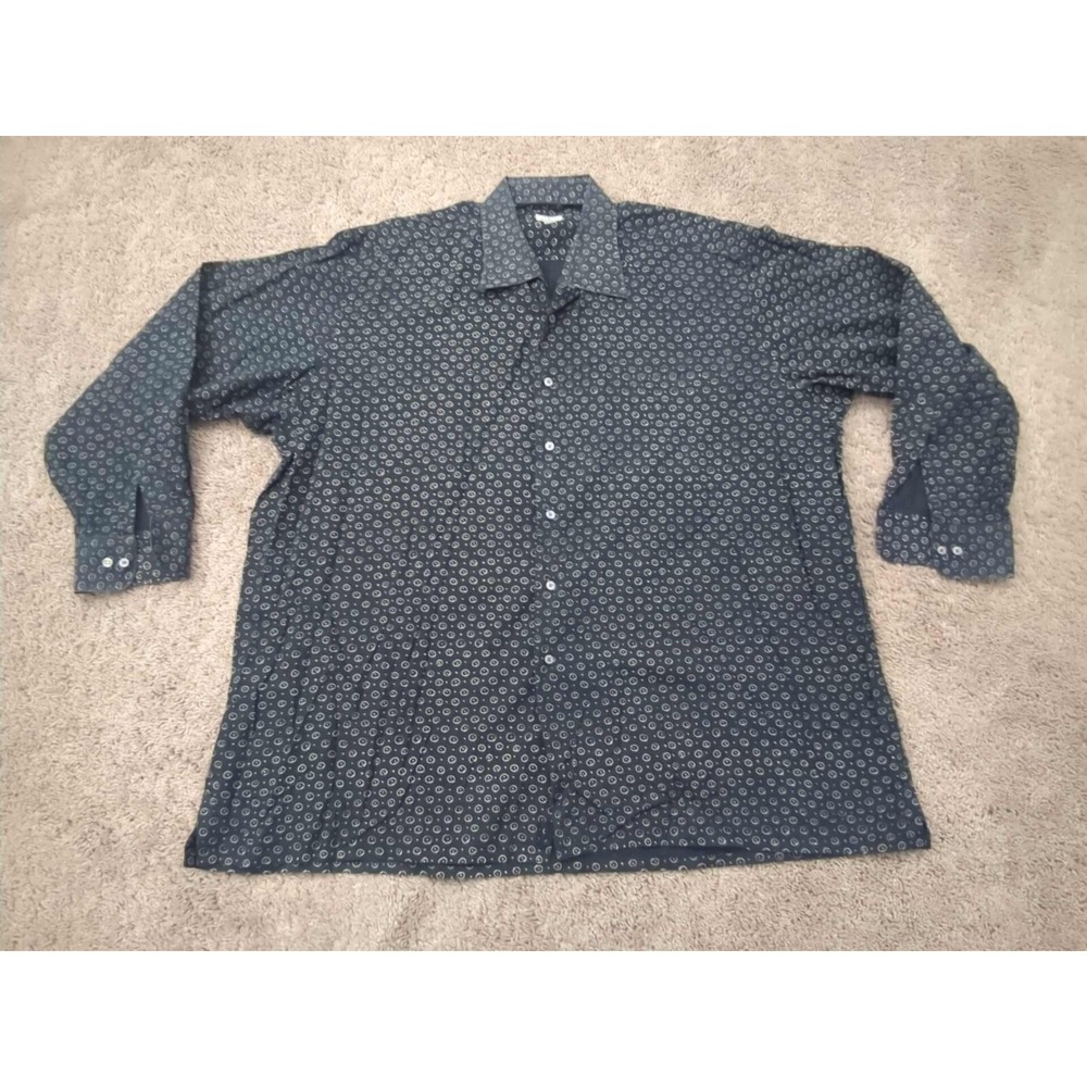 Vintage Maus & Hoffman Button Up Shirt‎ Mens XXL Gray 100% Cotton Made in USA